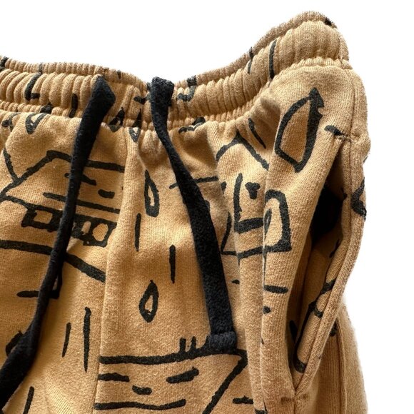 Nununu Kids Goofy Skull Print Sweatpants Joggers in Mocha size 6 7 - Picture 6 of 15